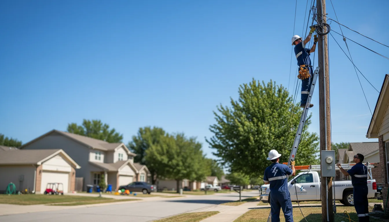 Residential electrician providing installation services in Woodbury, GA